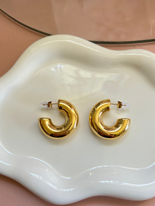 CHERYL - Large C Hoop Earrings