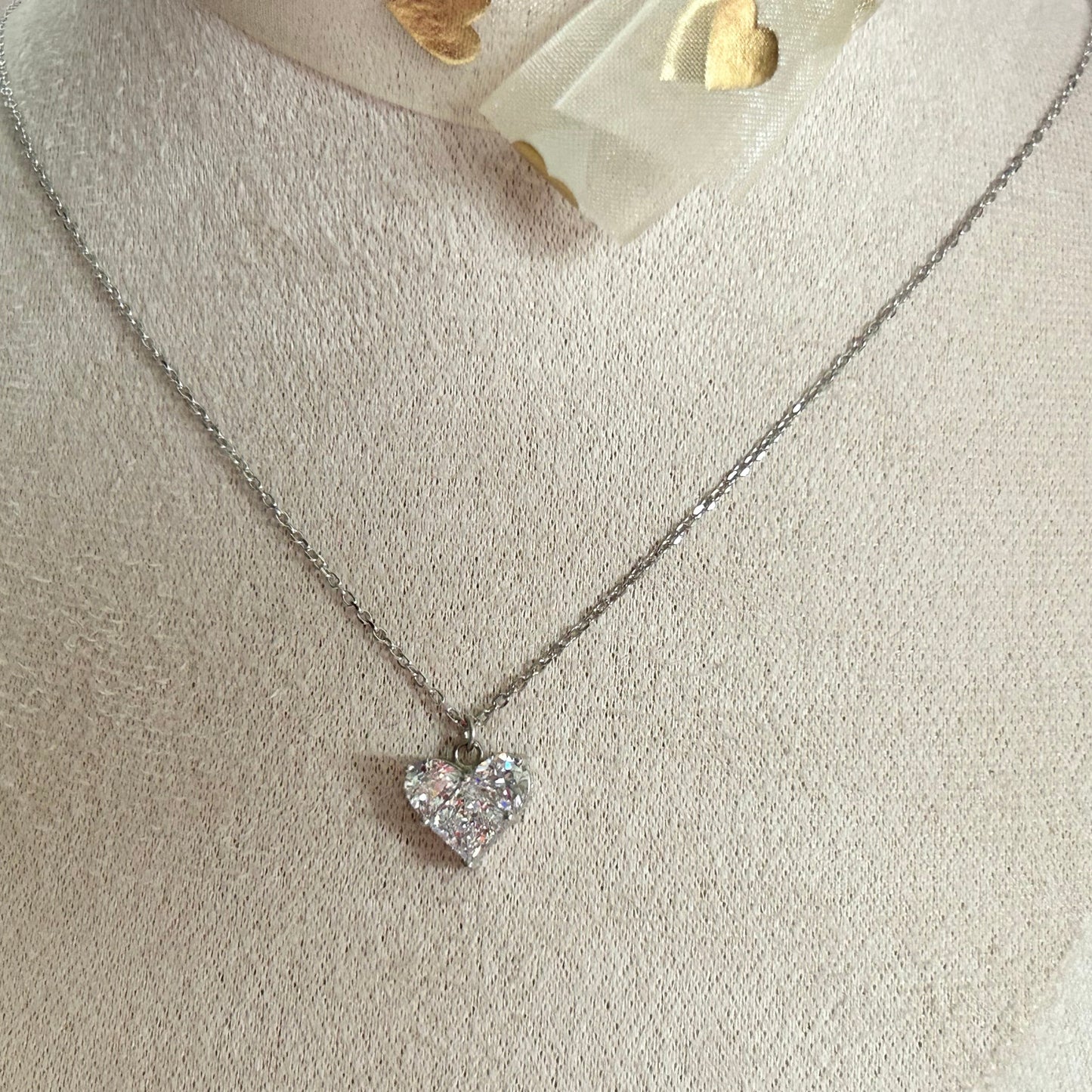 925 sterling silver cubic zirconia gemstone heart shaped necklace women girls jewelry nickel free lead free