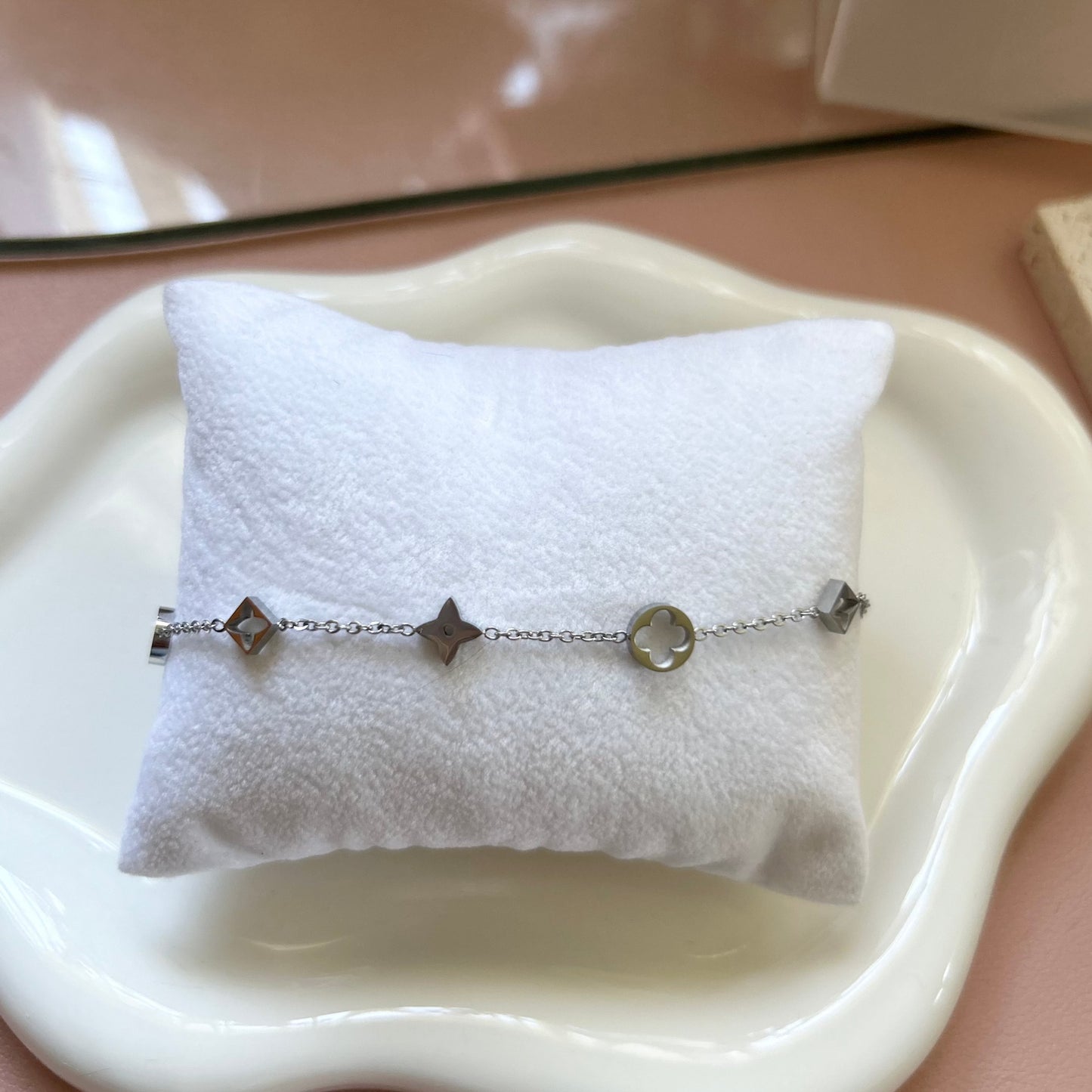 silver stainless steel jewelry non tarnish waterproof women girls chain minimalist bracelet
