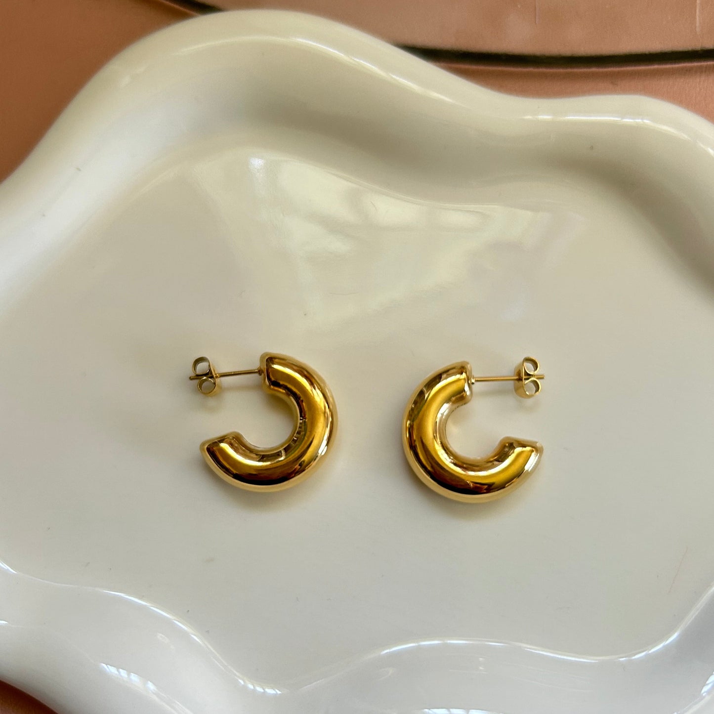 CHERRY - C Hoop Earrings