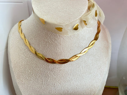 MEDUSA - Twisted Flat Snake Chain Necklace