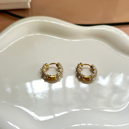 MARGOT - Pearl Hoop Earrings