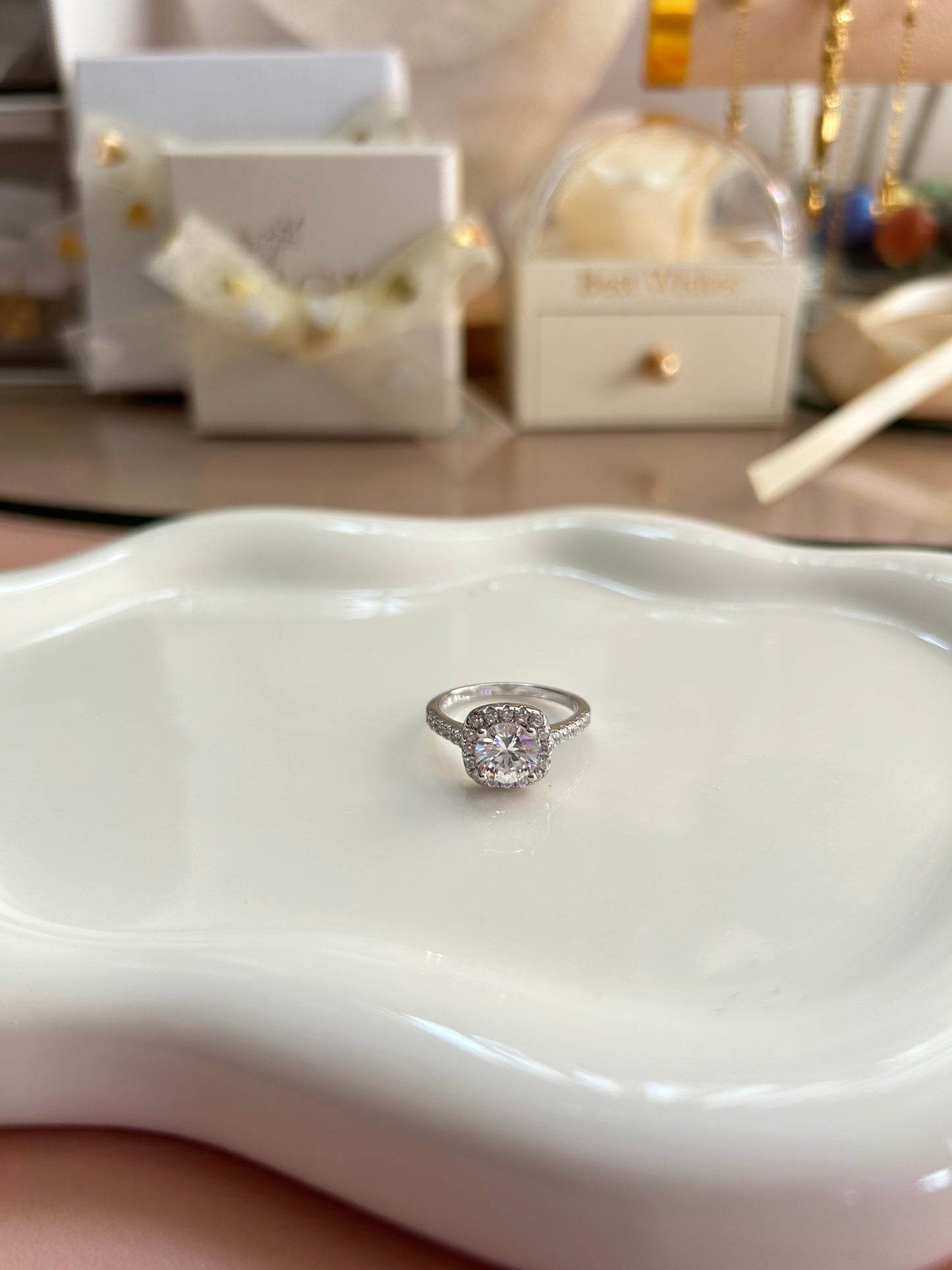 Catherine - Square Shaped CZ Ring