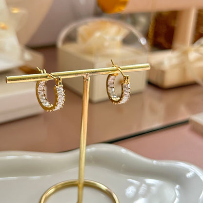 LAUREL - Zirconia Hoop Earrings