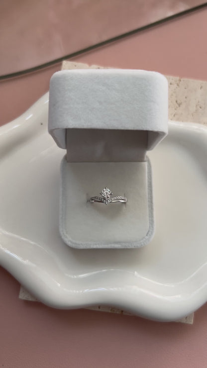 Victoria - Crown Moissanite Ring